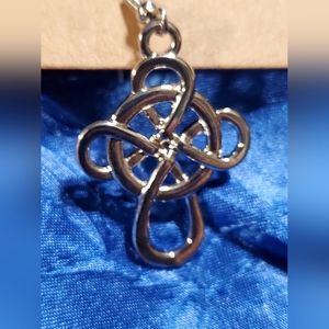 Silver Celtic Cross earrings.